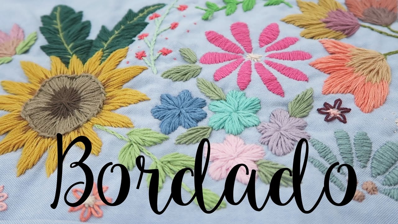 😍🌺🎀7 Puntadas a mano para bordar😍🌺🎀 tutorial paso a paso