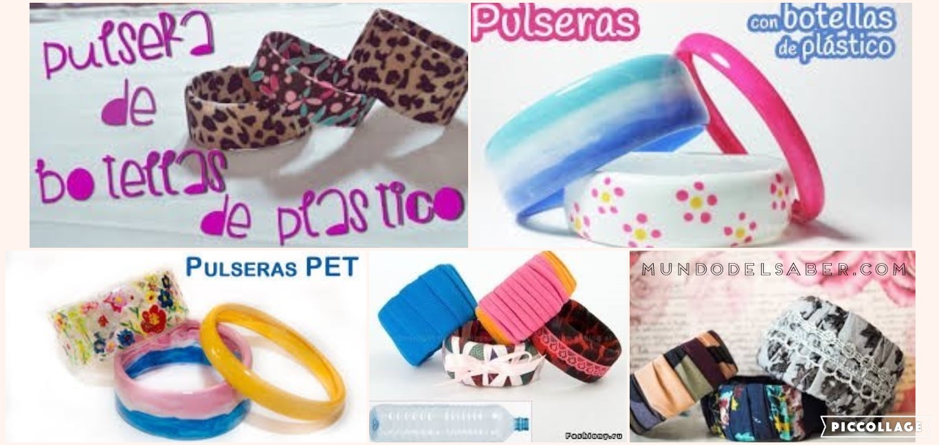 😍🌺🎀Hermosas pulseras de botella de plástico😍🌺🎀 tutorial paso a paso
