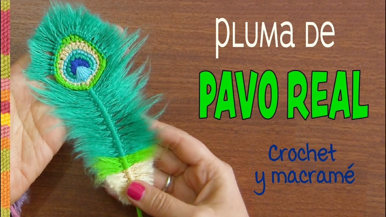 😍🌺🎀Preciosa pluma de pavo real reversible a crochet😍🌺🎀 tutorial paso a paso