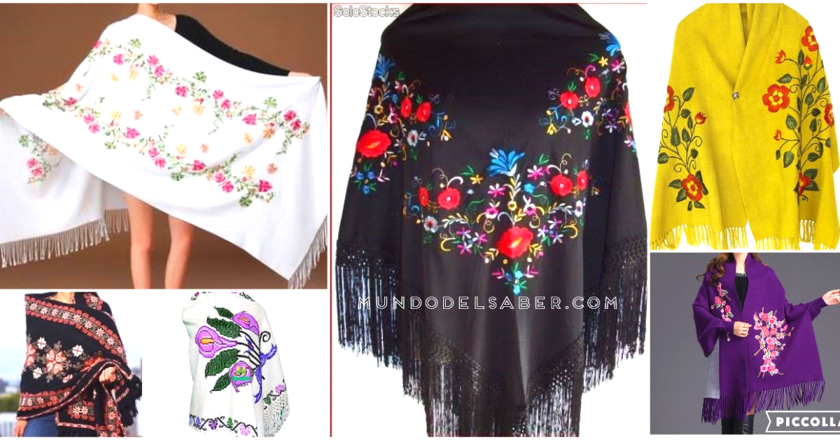 😍🌺🎀Hermosos bordados en chales😍🌺🎀 tutorial paso a paso