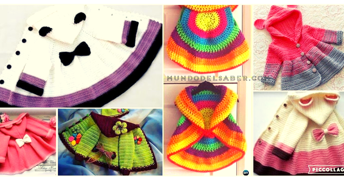 😍🌺🎀Hermosos abrigos para niña a crochet😍🌺🎀 tutorial paso a paso