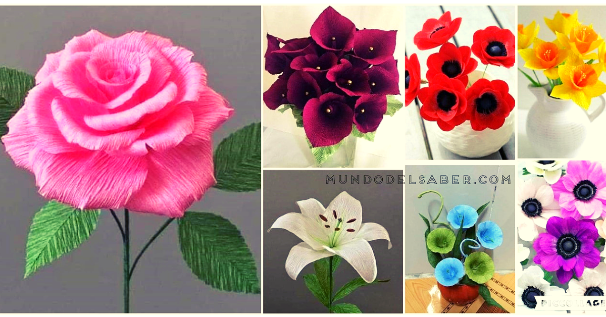 😍🌺🎀Aprende hacer hermosas flores de papel😍🌺🎀 tutorial paso a paso