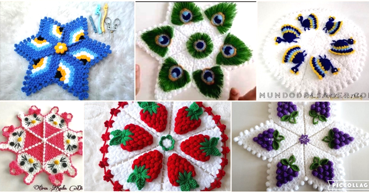 😍🌺🎀Preciosos centros de mesa decorativos a crochet🌺🎀 tutorial paso a paso