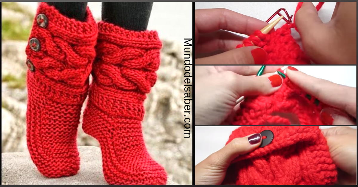 😍🌺🎀Preciosas botas trenzadas en punto santa clara a palillo🌺🎀 tutorial paso a paso