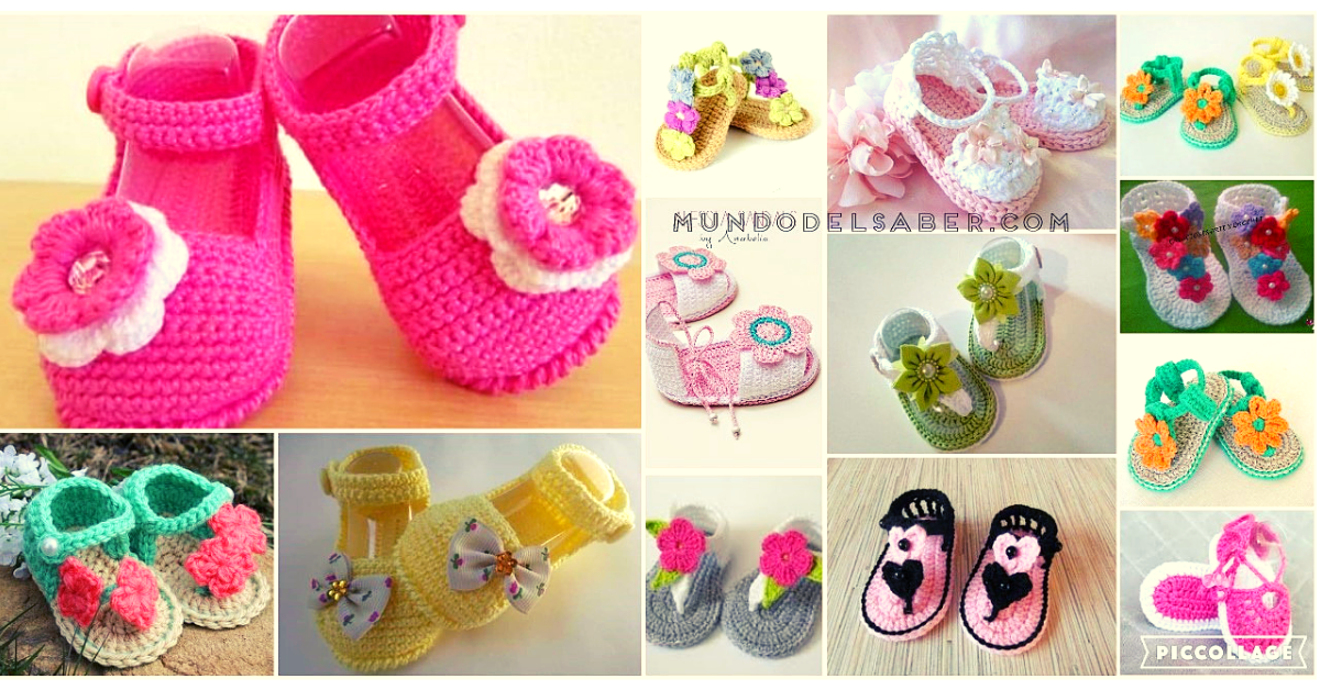 Aprende hacer hermosas sandalias de niña a crochet / Tutorial paso a paso