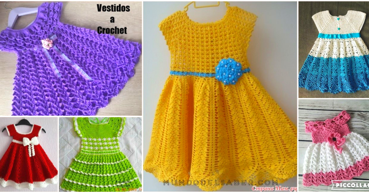 😍🌺🎀Bellísimos vestidos de niña a crochet🌺🎀Super tutorial paso a paso