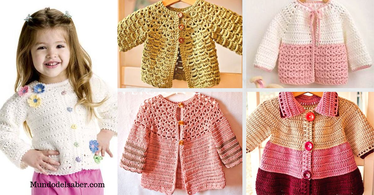 Lindas chaquetitas para niñas tejidas a crochet/Curso tutorial paso a paso