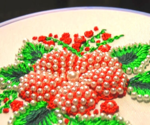 Aprende hacer hermosos bordados con perlas