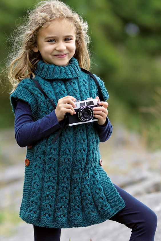 Culo Espectáculo Cinco Aprender hacer hermosos ponchos pullover para niña