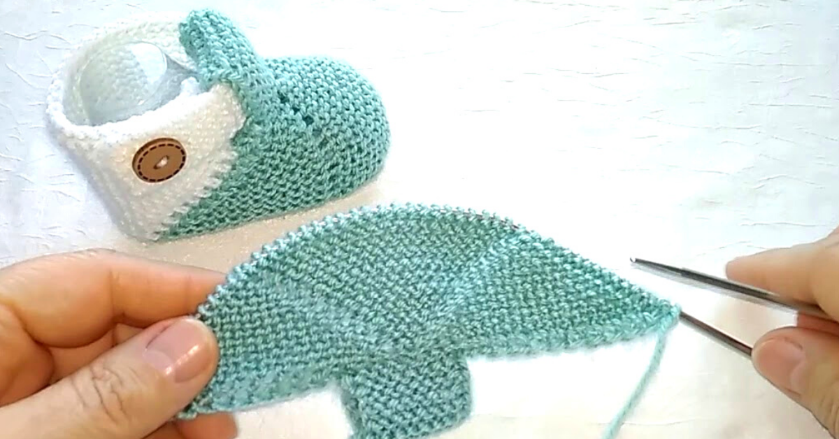 Preciosa botita tejida a dos agujas/Curso tutorial paso a paso