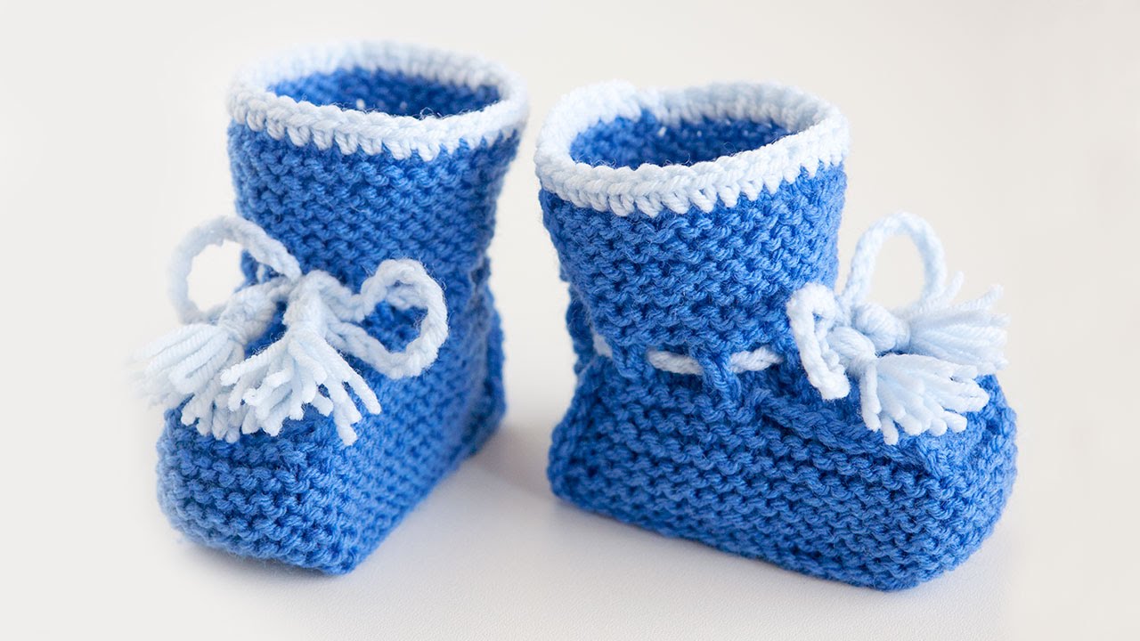 Lindas botitas tejidas a dos agujas/Curso tutorial paso a paso