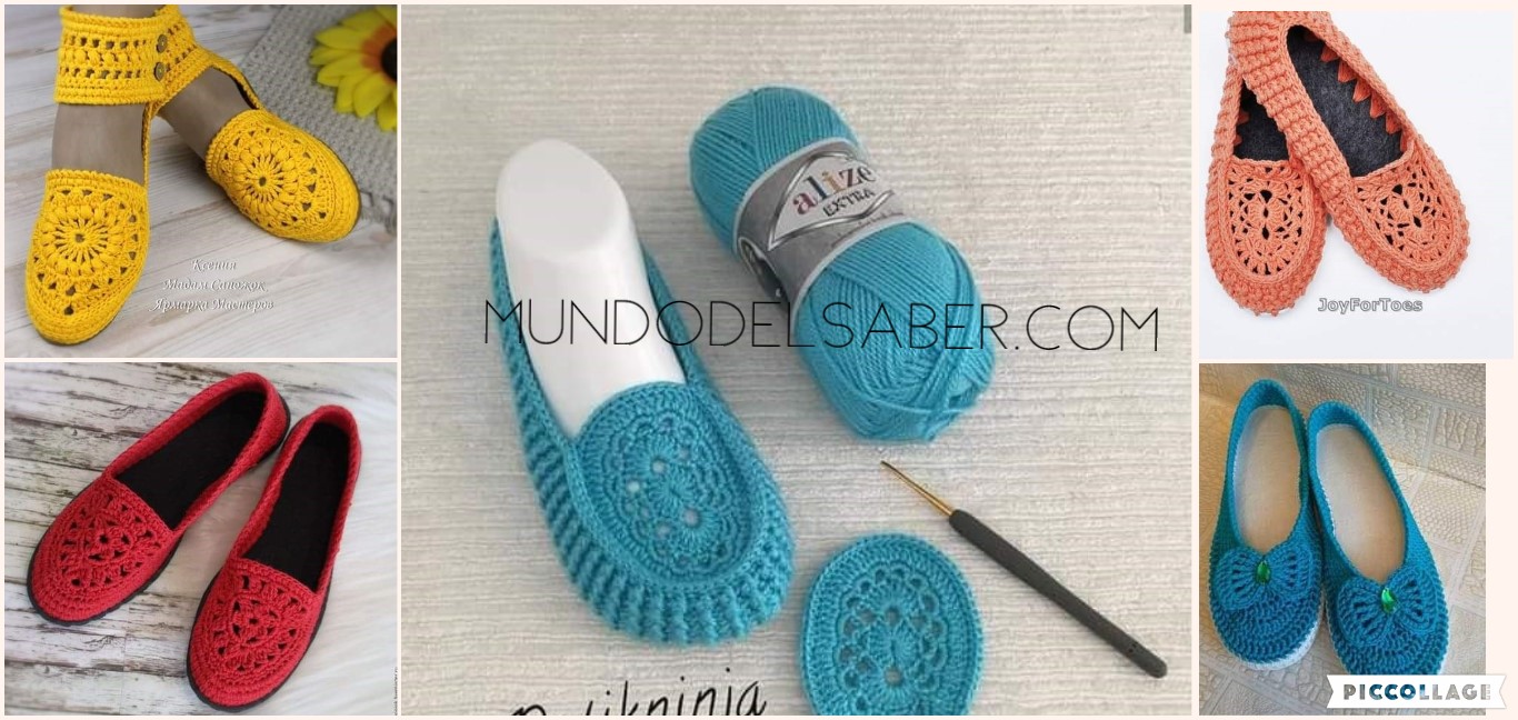 Hermosos zapatos de dama a crochet/Curso tutorial paso a paso