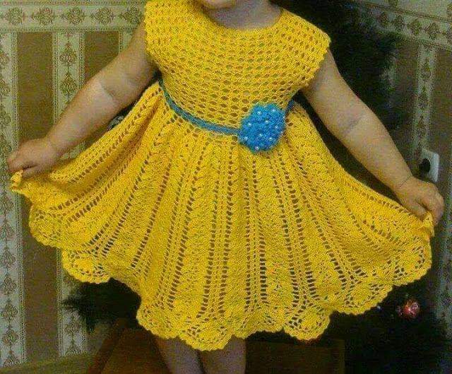 Aprende a tejer hermosos vestidos para niña/Paso a paso